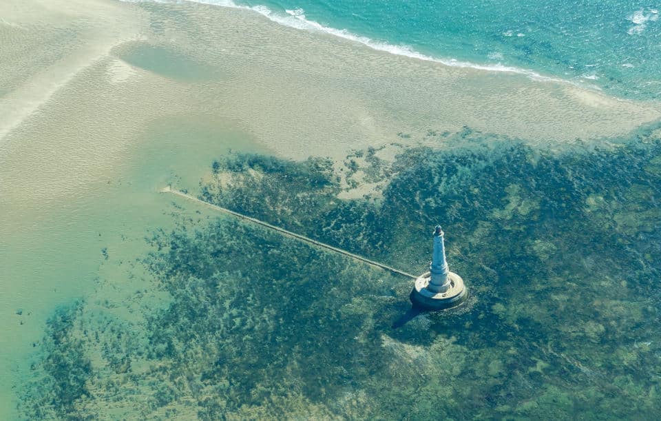 le phare de cordouan vu du ciel